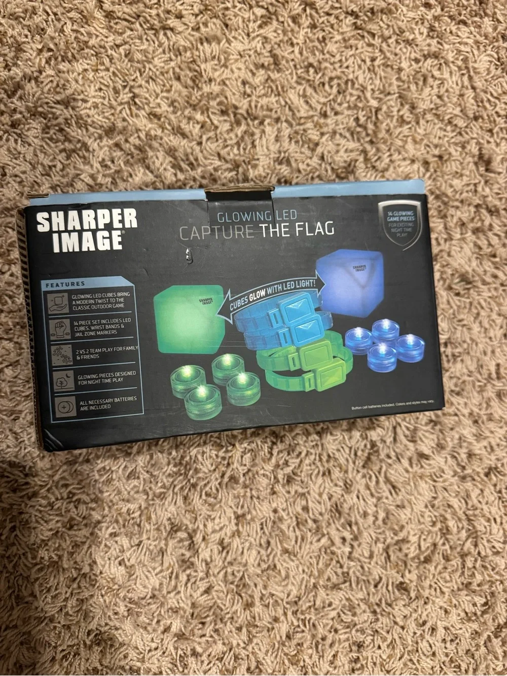 Sharper Image LED Capture the Flag Game Set - Blue & Green Cubes